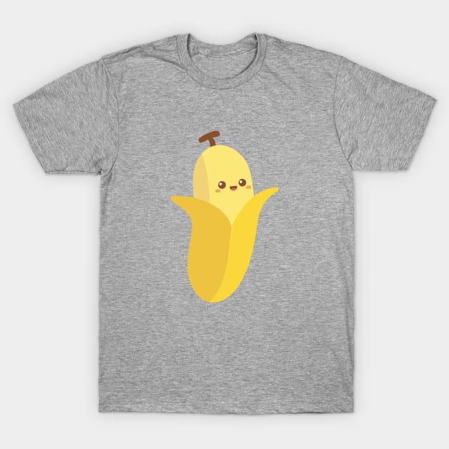 Cute Happy Banana Fruit T-Shirt by rustydoodle